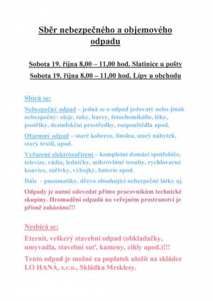 Sběr nebezpečného a objemového odpadu 1